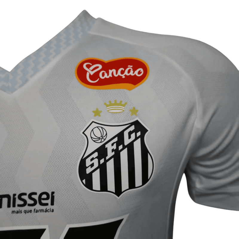Camisa do Santos Home I 1 Branca 25-26 2025 2026 Versão Jogador Player Com Patrocinadores Patrocinios
