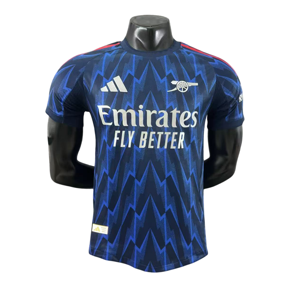 Camisa do Arsenal Away II 2 Azul 25/26 2025 2026 Masculina Modelo Jogador Player