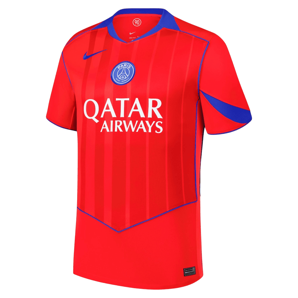 Camisa do PSG Third III 3 Vermelha 25/26 2025 2026 Masculina