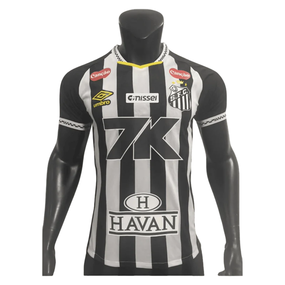 Camisa do Santos Away II Listrada 25-26 2025 2026 Masculina Versão Jogador Player com Patrocínios