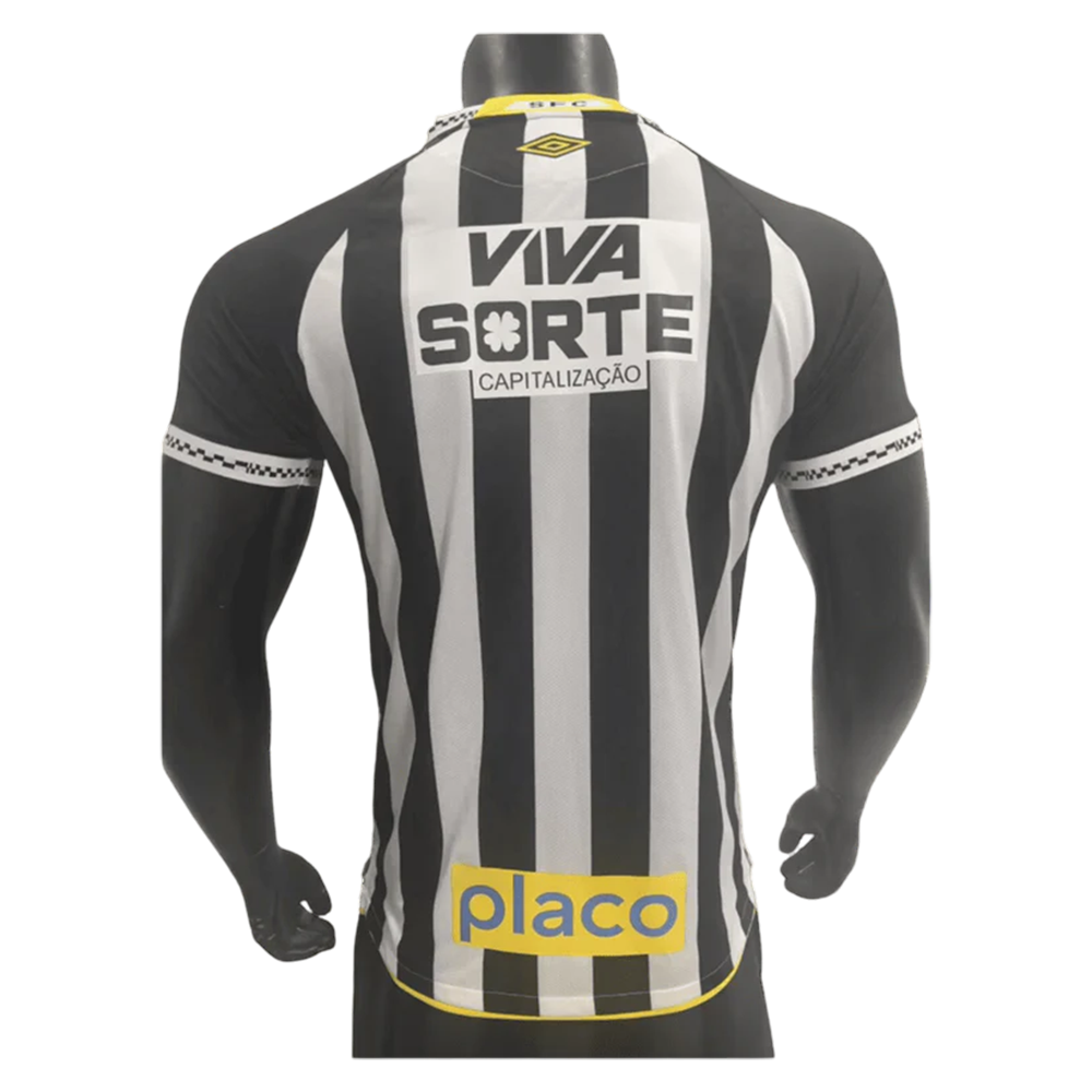 Camisa do Santos Away II Listrada 25-26 2025 2026 Masculina Versão Jogador Player com Patrocínios